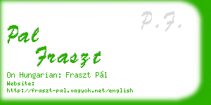 pal fraszt business card